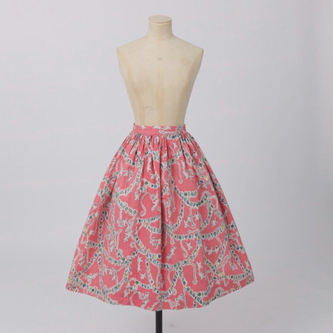 Vintage 1950s Original Tootal Emilio Pucci Design Novelty Cotton