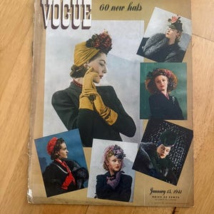Vintage Vogue Magazine 1940s - Etsy