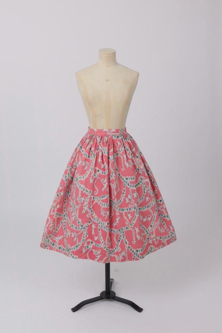Vintage 1950s Original Tootal Emilio Pucci Design Novelty Cotton