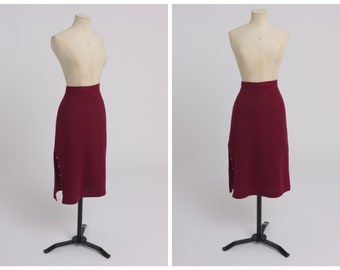 Vintage 1970s original Jeff Banks clobber side split skirt UK 8 US 4 S