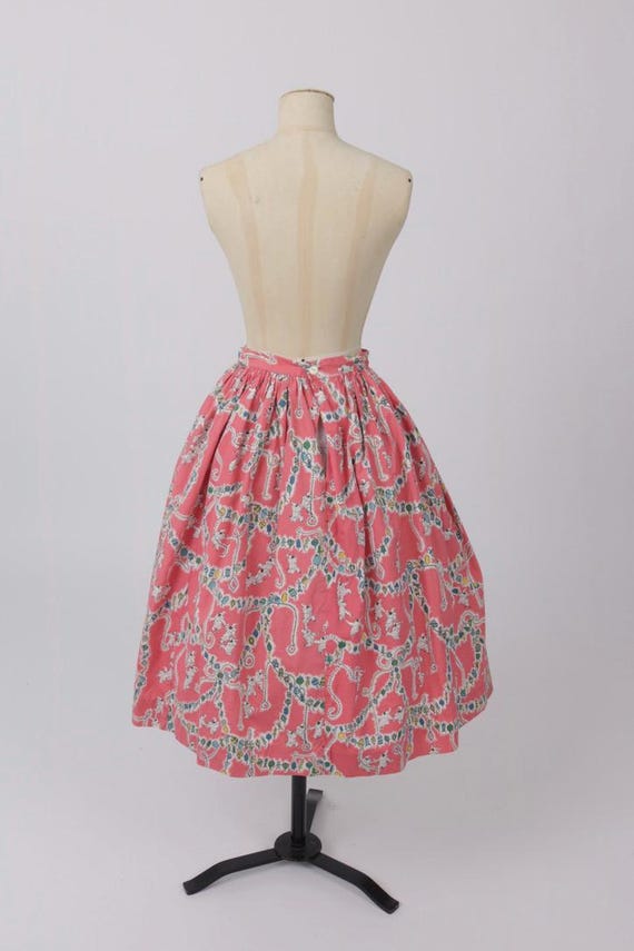 Vintage 1950s Original Tootal Emilio Pucci Design Novelty Cotton
