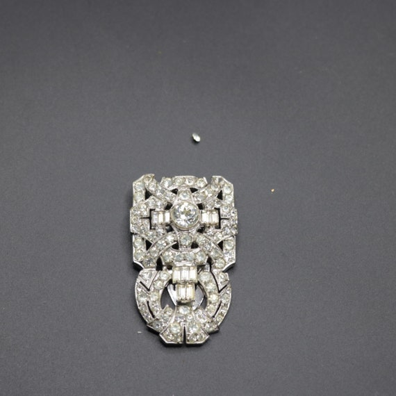 Vintage 1930s 1940s art deco sparkling rhinestone… - image 6