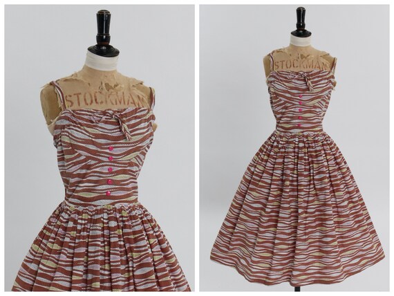 Vintage 1940s 1948 Horrockses Fashions cotton dres