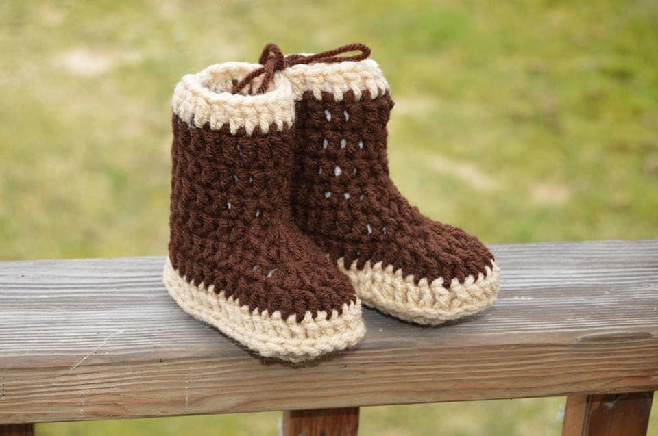 Xtratuf inspired crochet baby booties