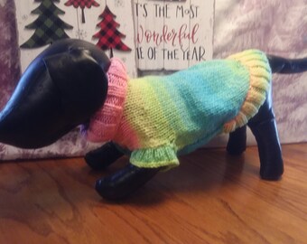 MEDIUM LONG DOG Sweater.l..Turtleneck Dog Sweater # 566