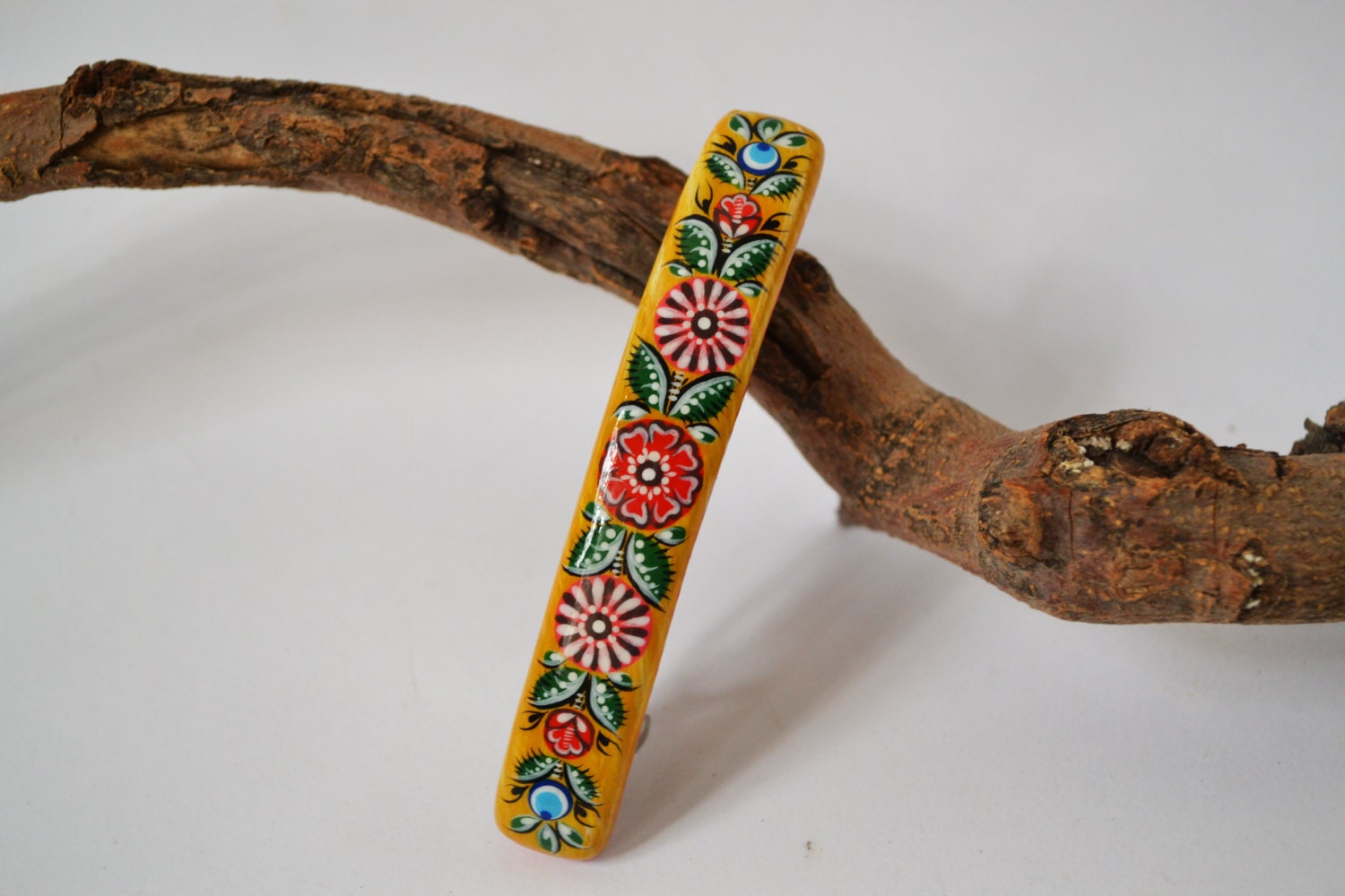 Gorodets painting wooden bracelet Gorodets painting wooden bracelet