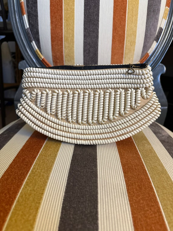 1940’s Cream Phone Cord Clutch - image 1