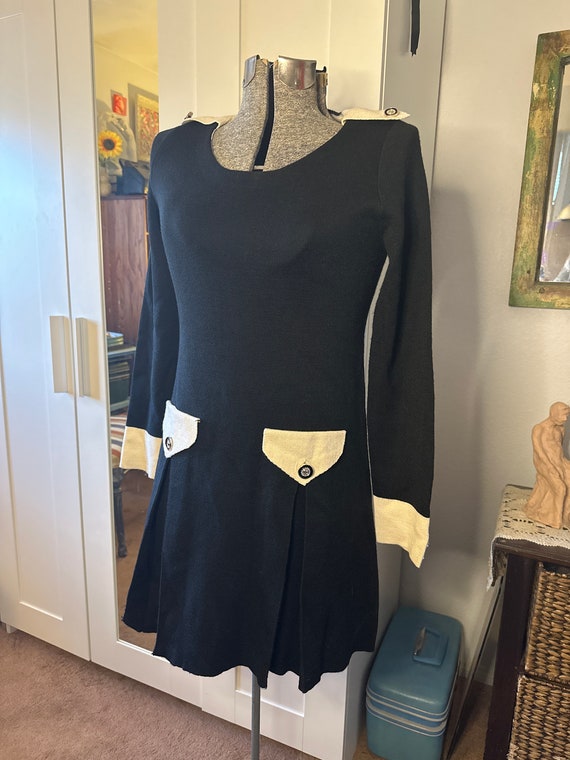 Vintage Moschino Jeans Wool Blend Mini Dress