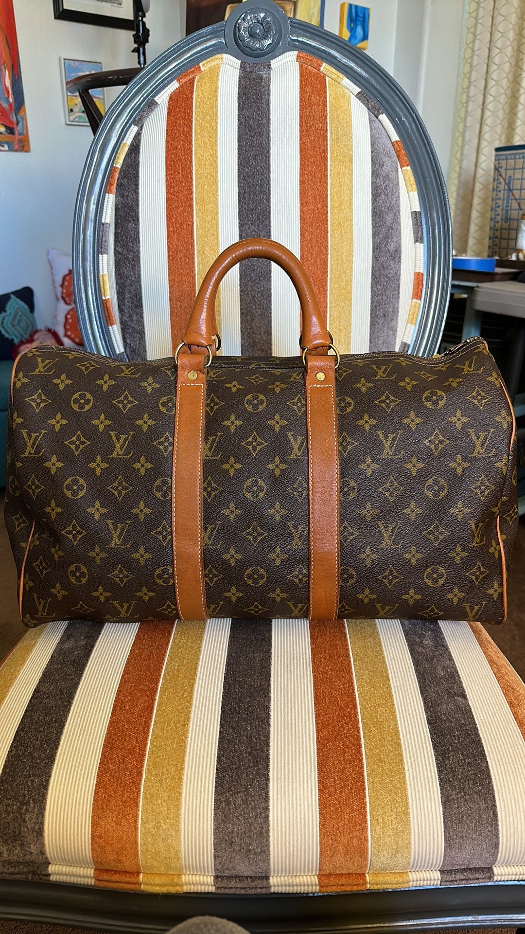 LOUIS VUITTON Monogram Carryall Laptop Travel Briefcase Clutch Bag