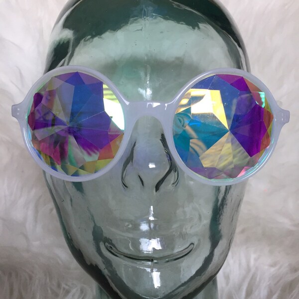 Kaleidoscope glasses frosted frame