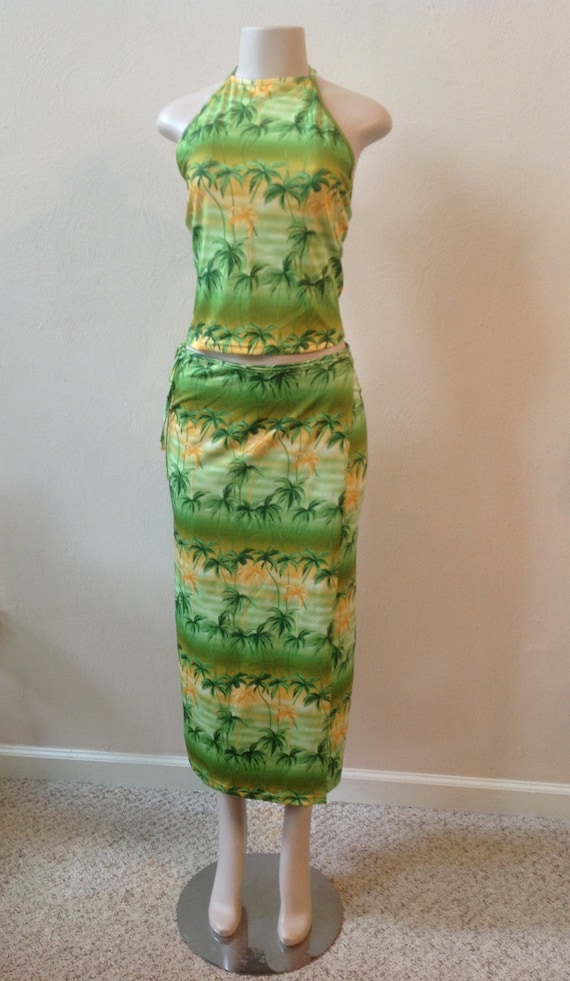 Vintage 70's Two Piece Swimsuit Cover