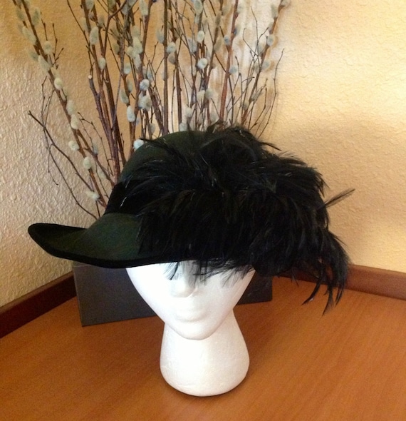 Wool Black And Hunter Green Ladies Hat