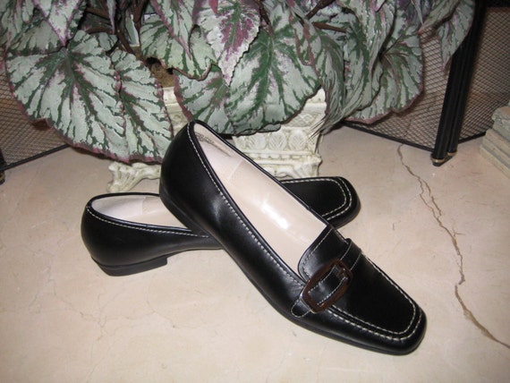 1990's Cherokee Black Leather Shoes - image 1