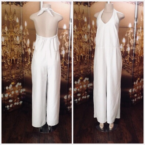 white vintage jumpsuit
