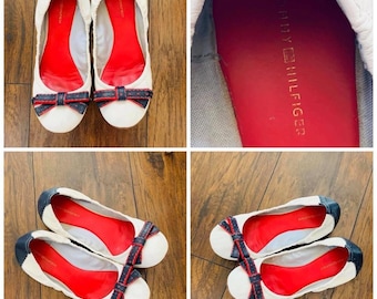 Tommy Hilfiger Flats  White, red & blue