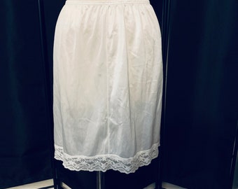White  vintage knee-high slip