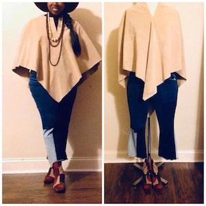 Suede Hobo vintage cape
