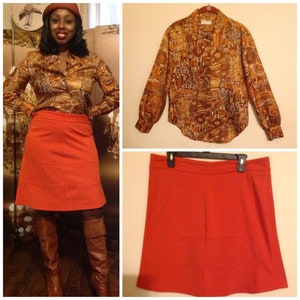 Vermilion Orange Mini Skirt image 1