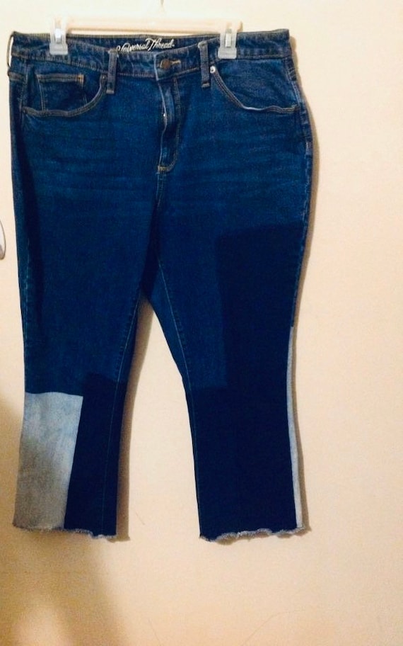 Color block jeans