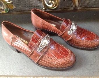 Brighton leren loafers, mahonie steenrood, maat 8 M