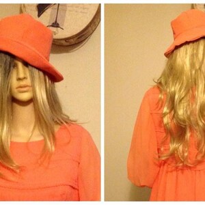 Vintage Pretty in Peach/Orange Dress And Hat image 5