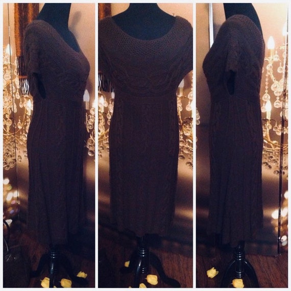 vintage Brown Sweater Dress - image 2