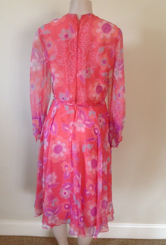 Upcycled! Beautiful Chiffon Spring Dress - image 4