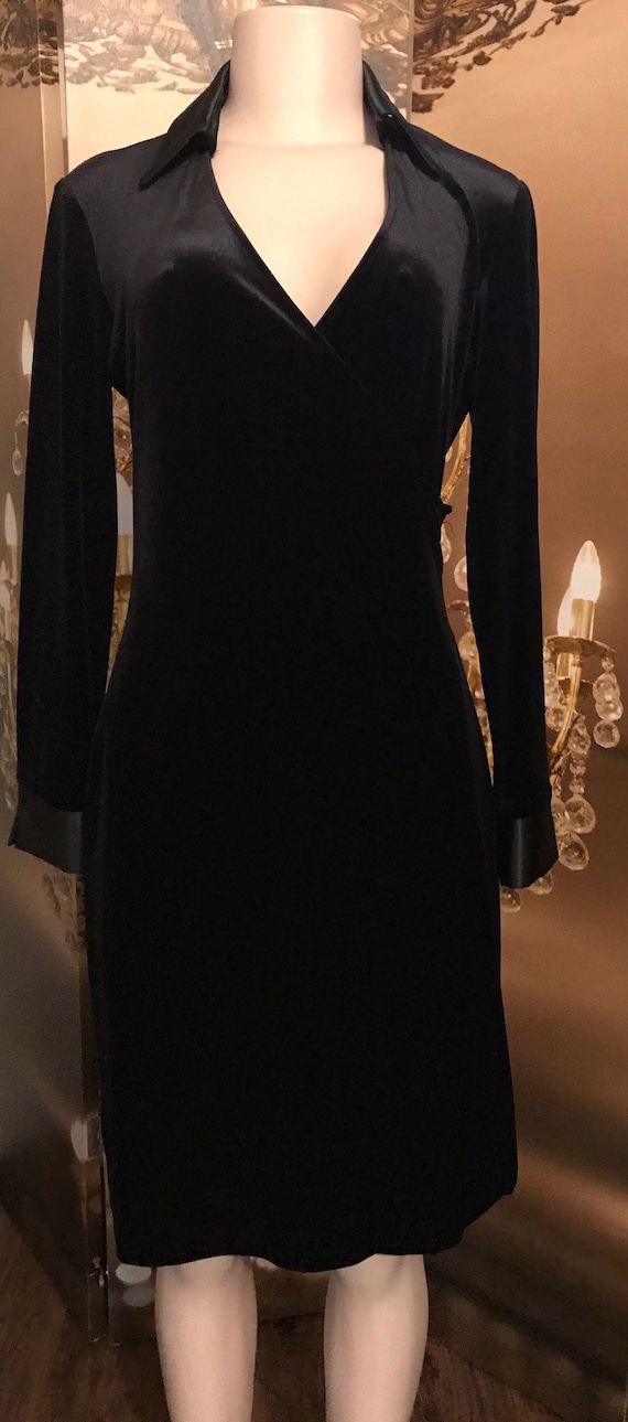 sexy black wrap dress