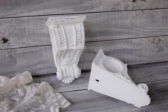 Drapery Sconce Drapery Scarf Holder Hand Painted White Etsy