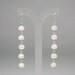 White Freshwater Pearl Earrings - Pearl Dangle - White Pearl Earrings - Pearl Chain Earrings - Pearl Drop Earrings - Linear Earrings