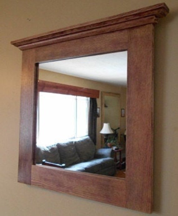 Custom Made Oak Framed Mirror Custom Made Oak Framed Mirror, Custom Wood Framed Mirrors