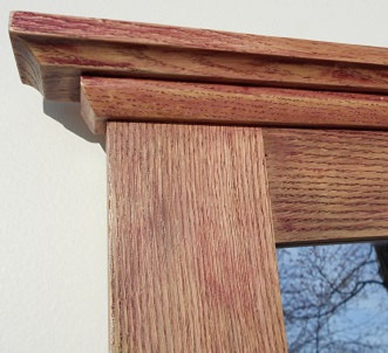 Oak Mirror Rustic Oak Framed Mirror Custom Made Oak Framed Etsy