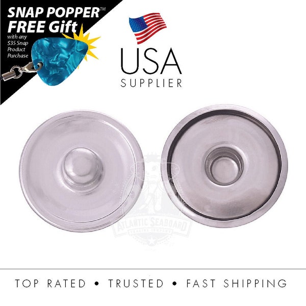 DIY Snap Ginger Snap Button Blank Base Flat Interchangable -18mm Make Your Own Jewelry