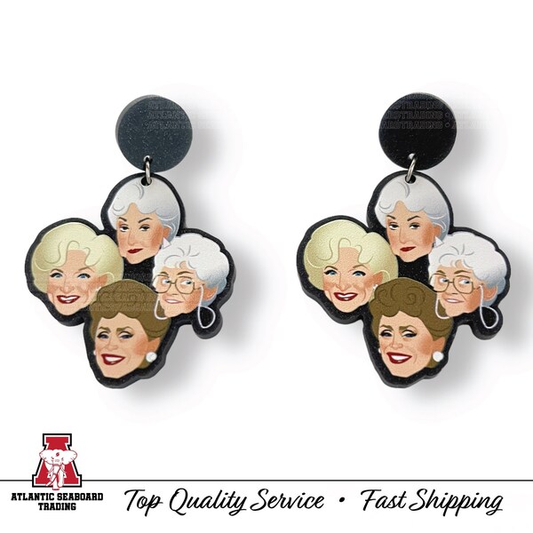 The Golden Girls Inspired Earrings: Dorothy, Rose, Blanche, Sophia -- Thank You For Being A Friend