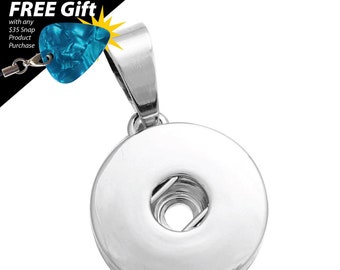 Snap Pendant Necklace Base--Fits 18-20mm Snaps--Ginger, Noosa, Magnolia & Vine Interchangeable M2-V/R/B or any 18-20mm snap