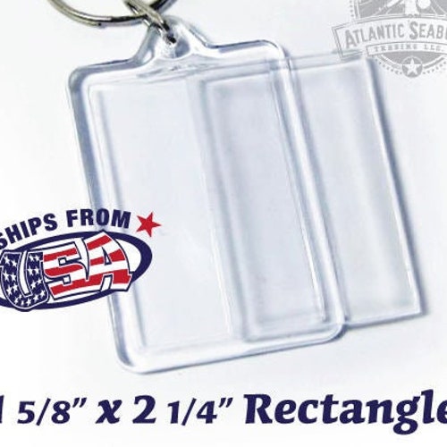 Rectangle Blank Clear Acrylic Photo Insert Keychainchoose Etsy