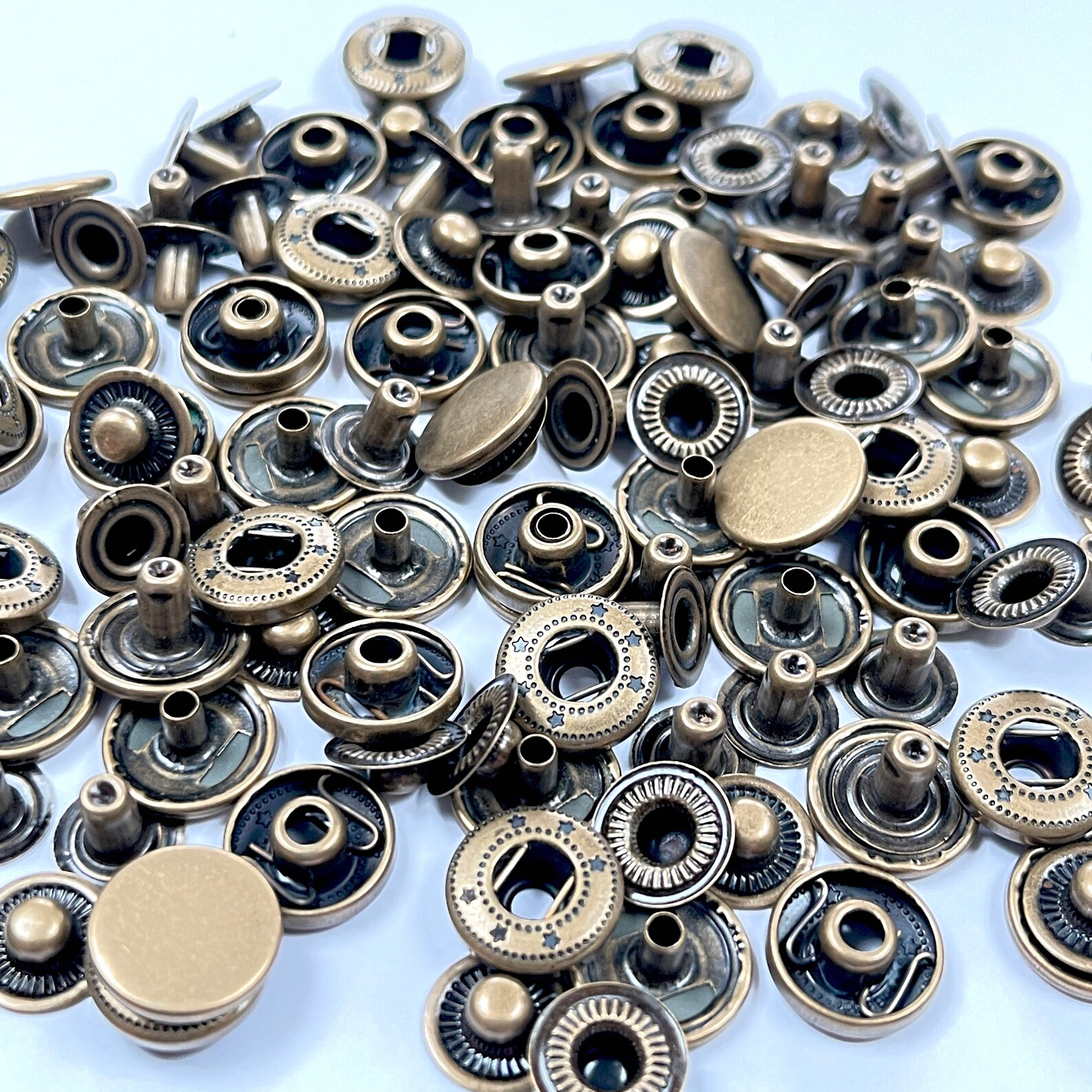 Brass Tone Snap Closure 3 sizes 10/12.5/15mm Leather Craft Etsy