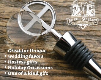 1- or 4 Bottle stopper blank & blank adhesive 30mm clear dome resin kit DIY for weddings/gifts