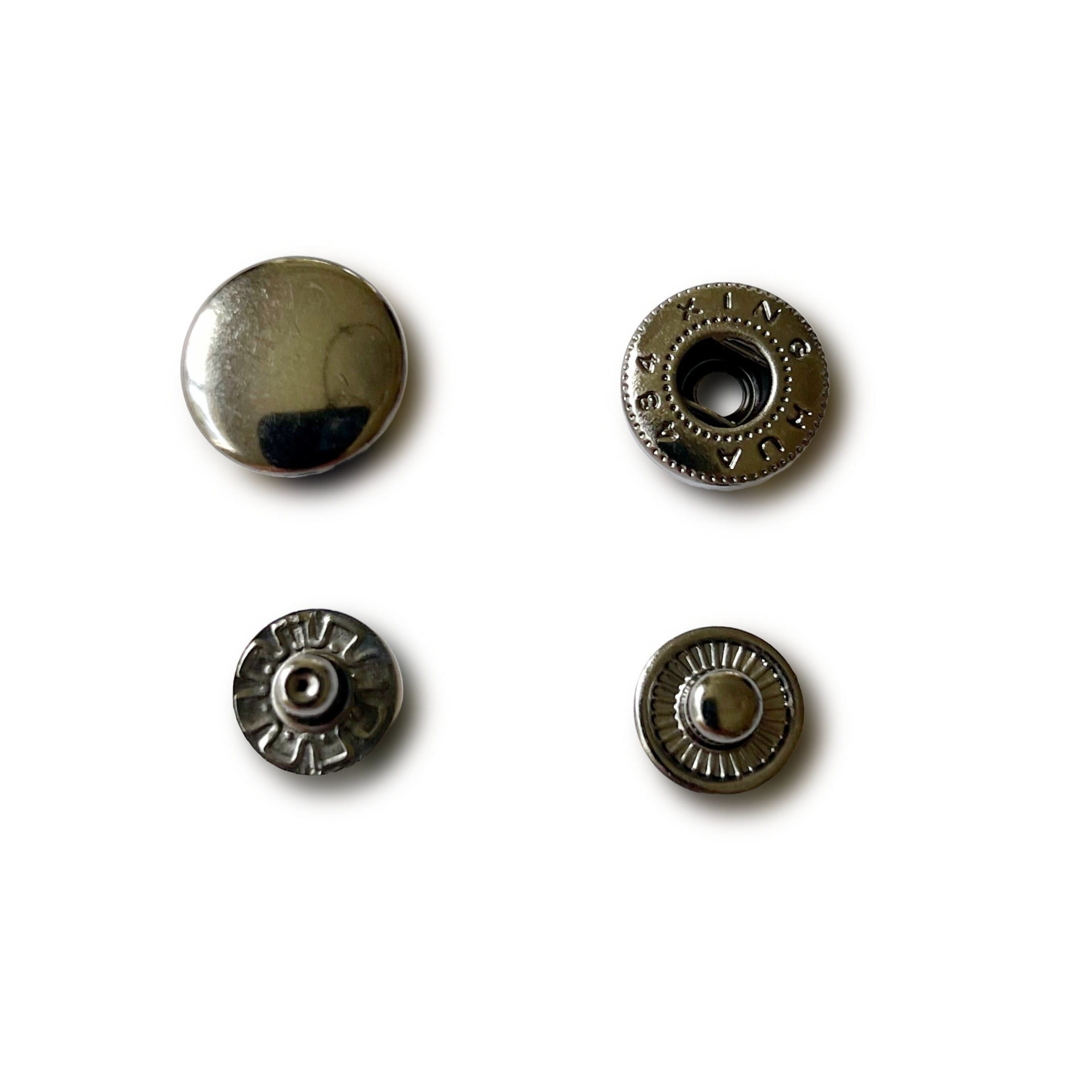 50set Leather Snap Fasteners Kit,10mm 12mm 15mm Metal Button Snaps Press  Studs,4 Installation Tools, Leather Snaps For Clothes