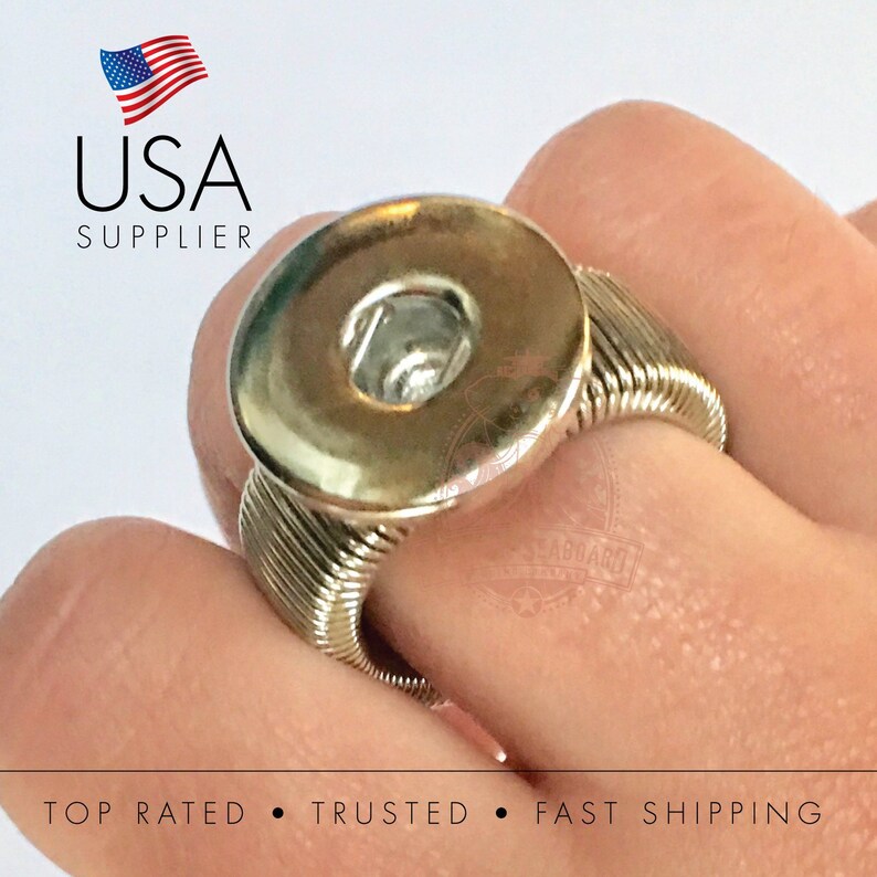 Snap Button Adjustable Stretchy Ring Fits 1820mm Ginger Etsy