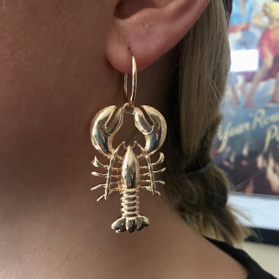 Lobster Hoop Earrings 