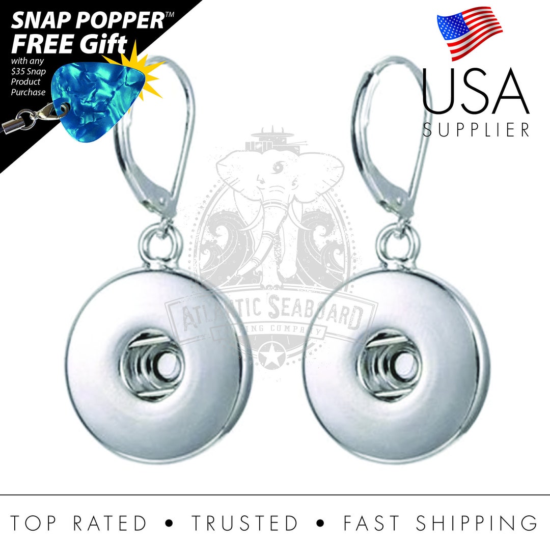 Snap Lever Back Earring 18mm Fits 1820mm Snaps Etsy