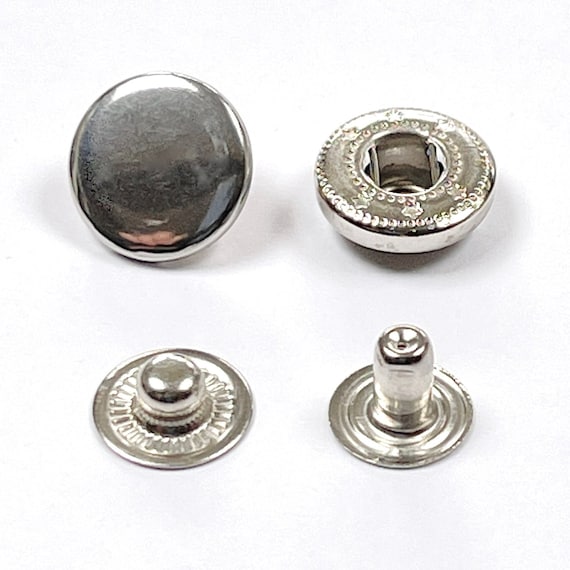 Silver Tone Snap Closure 3 Sizes 10/12.5/15mm Leather Craft Snaps/fastener  Button 