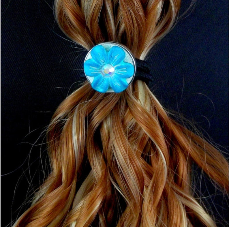 Ponytail Holder Snap Jewelry 18mm Fits 18-20mm Ginger snaps Snap Hair Tie with Pearl Beads DIY-2-V Noosa Magnolia /& Vine