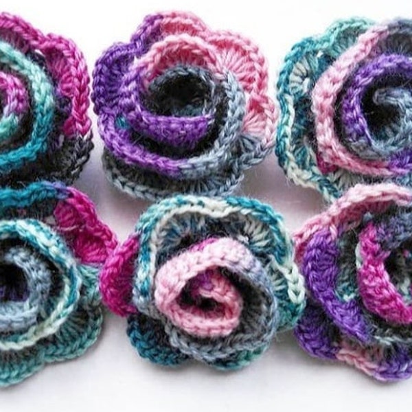 Crochet Flower Corsage US Terms