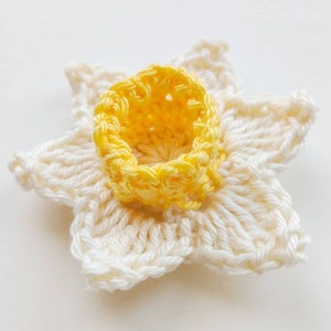 Crochet Daffodil Corsage and Garland US Terms