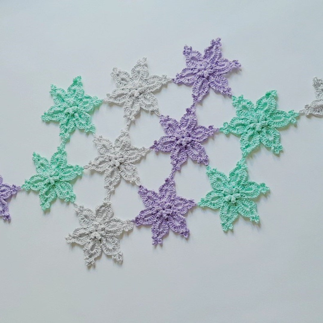 Snowflake - Table Runner Crochet Pattern UK Terms - Etsy