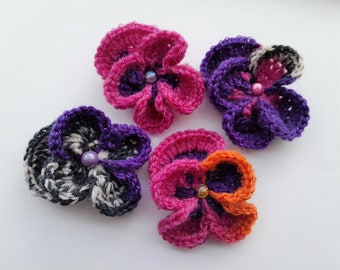 Pansy and Violas Crochet Pattern UK Terms