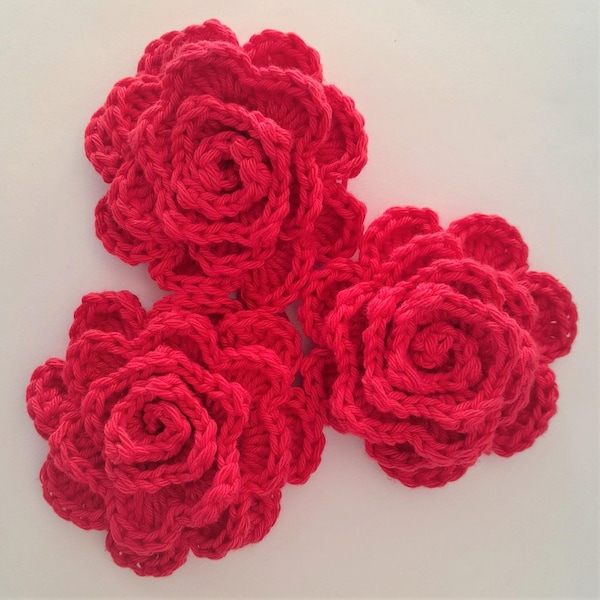 Camellia Crochet Flower Pattern US Terms