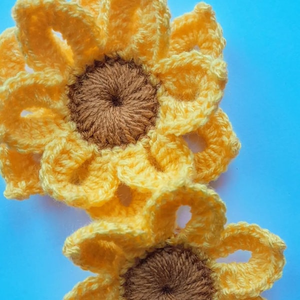 Crochet Sunflower Corsage UK Terms